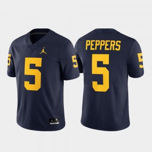 Mens #5 Alumni Player Michigan Game Jabrill Peppers college Jersey - Navy