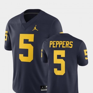 Men Alumni Football Game U of M #5 Player Jabrill Peppers college Jersey - Navy