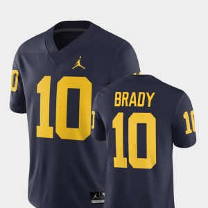 Mens #10 Tom Brady college Jersey - Navy Alumni Football Game 2018 Michigan